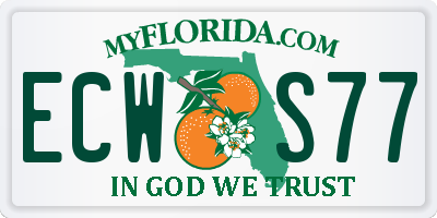 FL license plate ECWS77