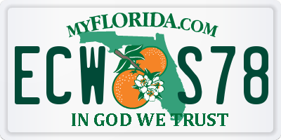 FL license plate ECWS78