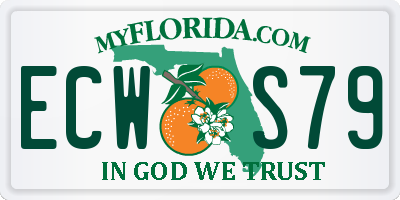FL license plate ECWS79