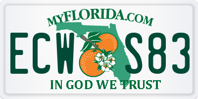 FL license plate ECWS83