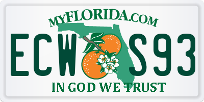 FL license plate ECWS93
