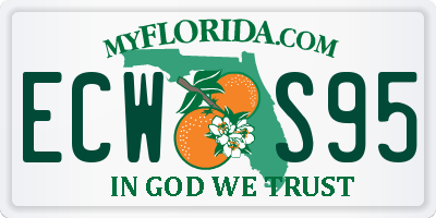 FL license plate ECWS95