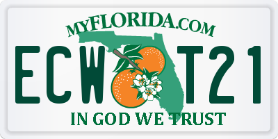 FL license plate ECWT21