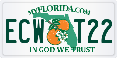 FL license plate ECWT22