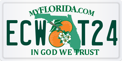 FL license plate ECWT24