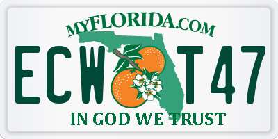 FL license plate ECWT47