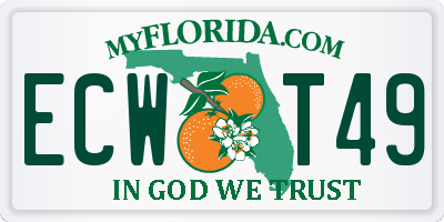 FL license plate ECWT49