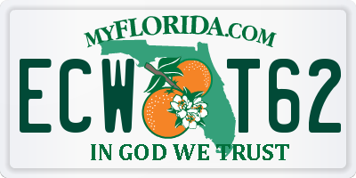 FL license plate ECWT62