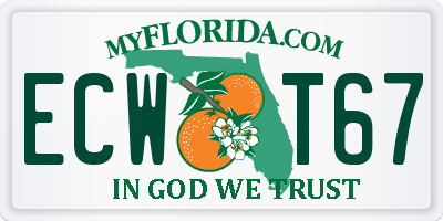 FL license plate ECWT67