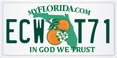 FL license plate ECWT71