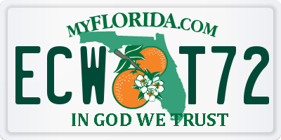 FL license plate ECWT72