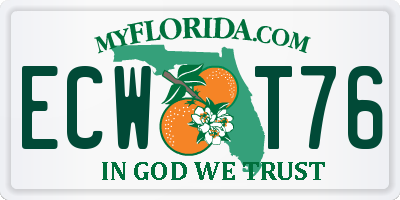FL license plate ECWT76