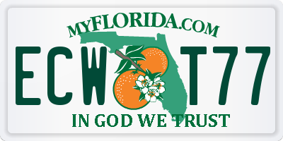 FL license plate ECWT77