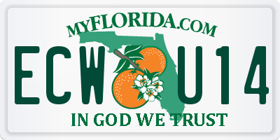 FL license plate ECWU14