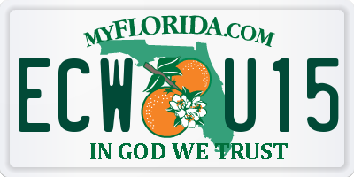 FL license plate ECWU15