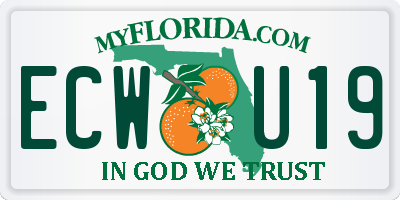 FL license plate ECWU19
