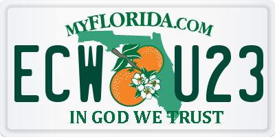 FL license plate ECWU23