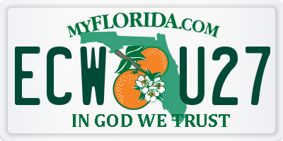 FL license plate ECWU27