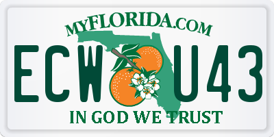 FL license plate ECWU43