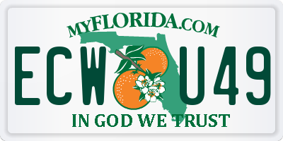 FL license plate ECWU49