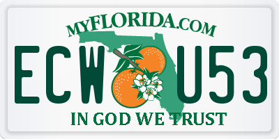 FL license plate ECWU53
