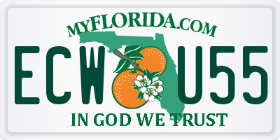 FL license plate ECWU55