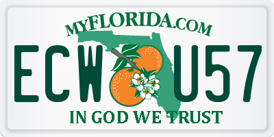 FL license plate ECWU57