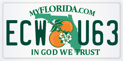 FL license plate ECWU63