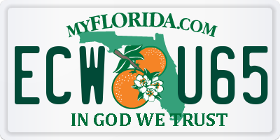FL license plate ECWU65