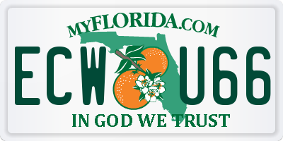 FL license plate ECWU66