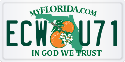 FL license plate ECWU71