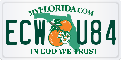 FL license plate ECWU84