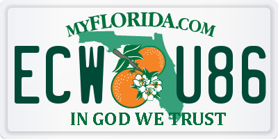 FL license plate ECWU86