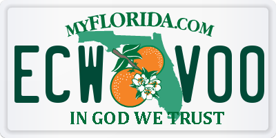 FL license plate ECWV00