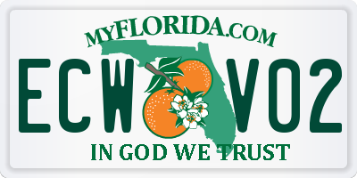 FL license plate ECWV02