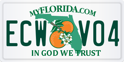 FL license plate ECWV04