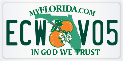 FL license plate ECWV05