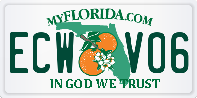 FL license plate ECWV06