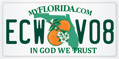 FL license plate ECWV08
