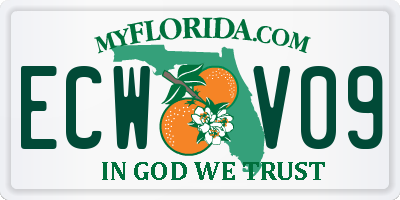 FL license plate ECWV09