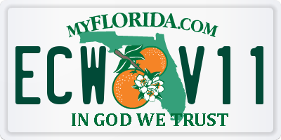 FL license plate ECWV11