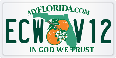 FL license plate ECWV12