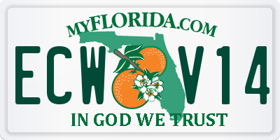FL license plate ECWV14