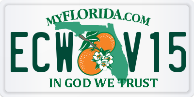 FL license plate ECWV15