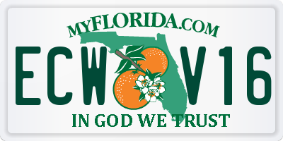 FL license plate ECWV16