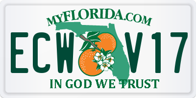 FL license plate ECWV17