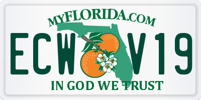 FL license plate ECWV19
