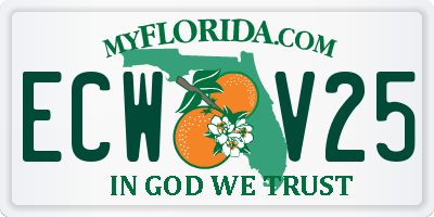 FL license plate ECWV25