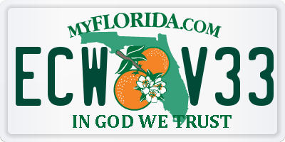 FL license plate ECWV33