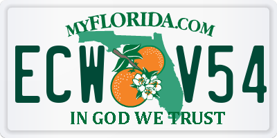 FL license plate ECWV54